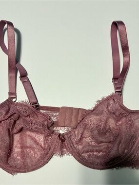 Auden lace demi bra mauve 38B NWT